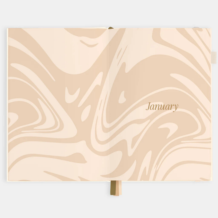 Fox & Fallow 2026 A5 Vertical Planner Creme Open | Merchants Homewares