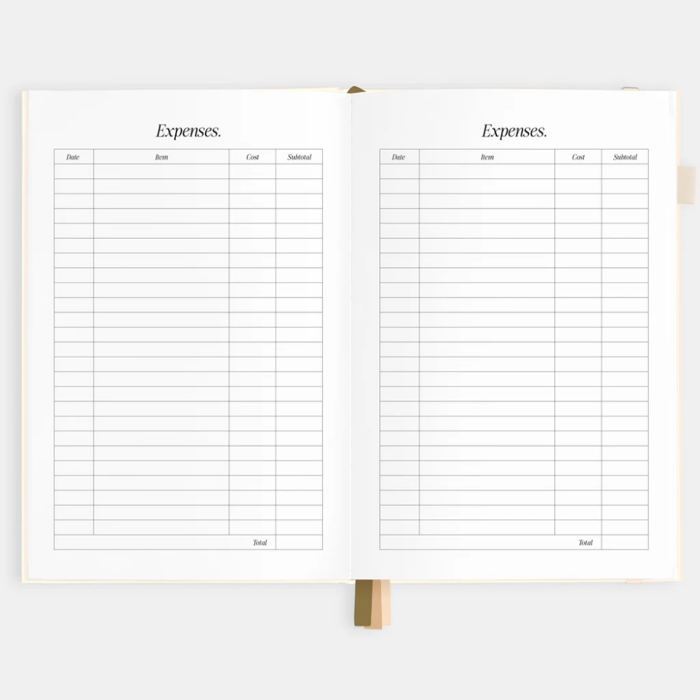 Fox & Fallow 2026 A5 Vertical Planner Creme Open | Merchants Homewares