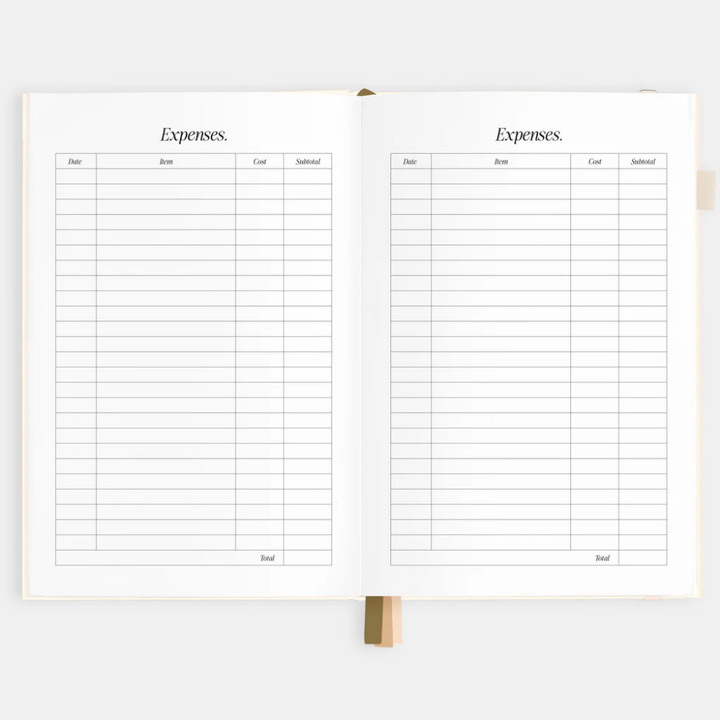 Fox & Fallow 2026 A5 Vertical Planner Creme Open | Merchants Homewares