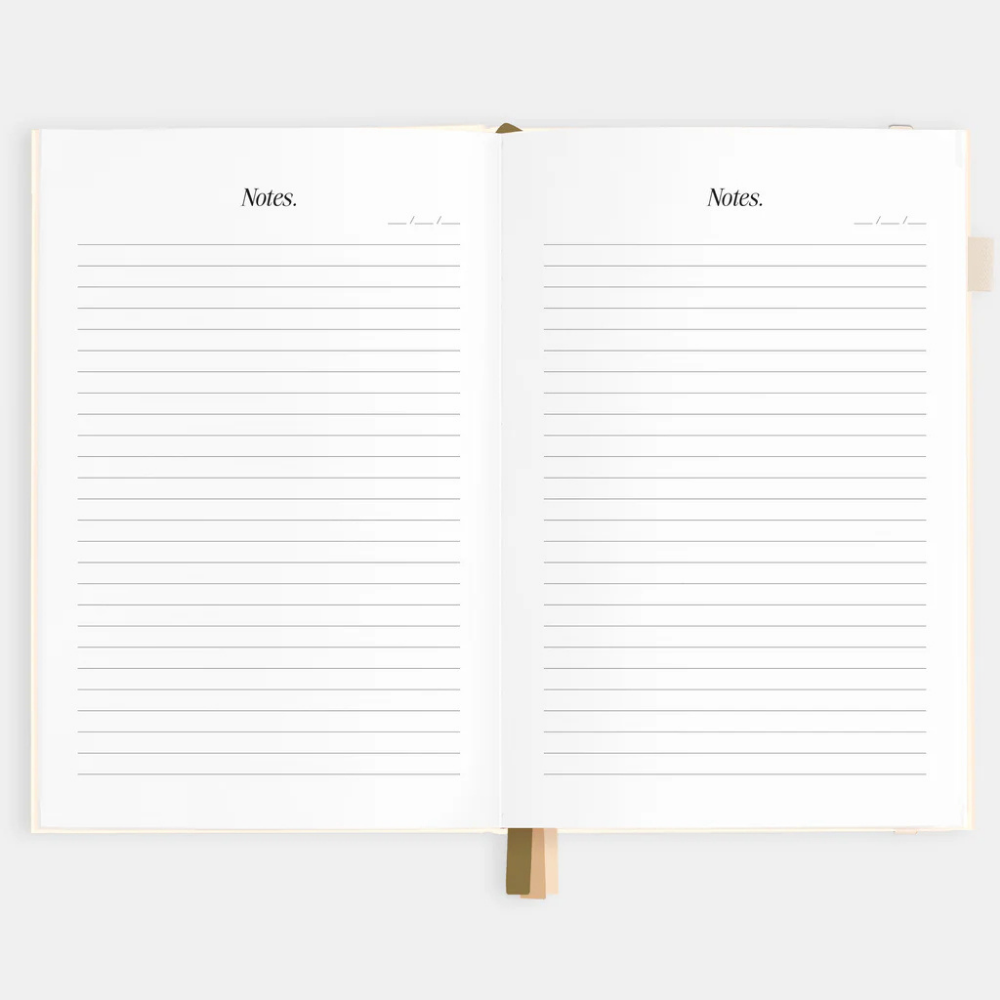Fox & Fallow 2026 A5 Vertical Planner Creme Open | Merchants Homewares