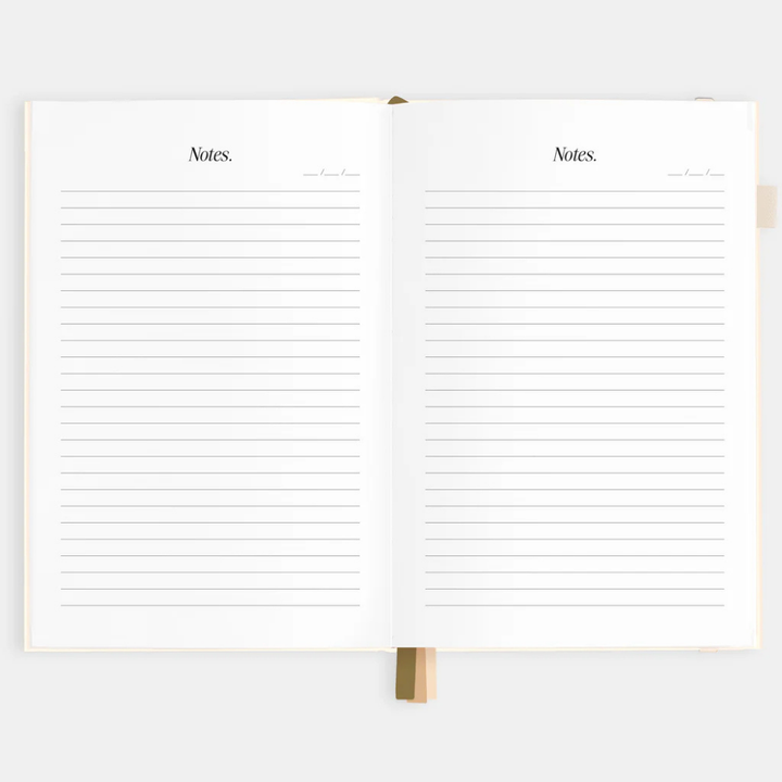 Fox & Fallow 2026 A5 Vertical Planner Creme Open | Merchants Homewares