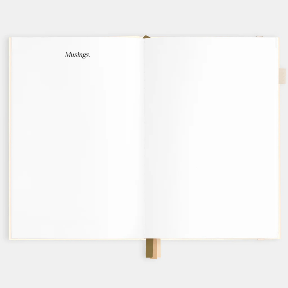 Fox & Fallow 2026 A5 Vertical Planner Creme Open | Merchants Homewares