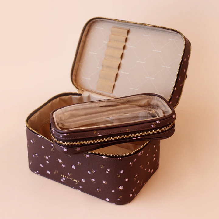 Fox & Fallow Vanity Case Wisteria Open | Merchants Homewares