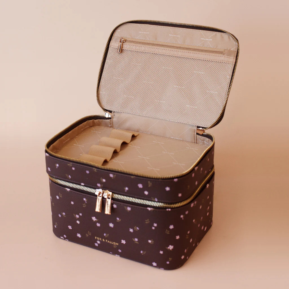 Fox & Fallow Vanity Case Wisteria Open | Merchants Homewares
