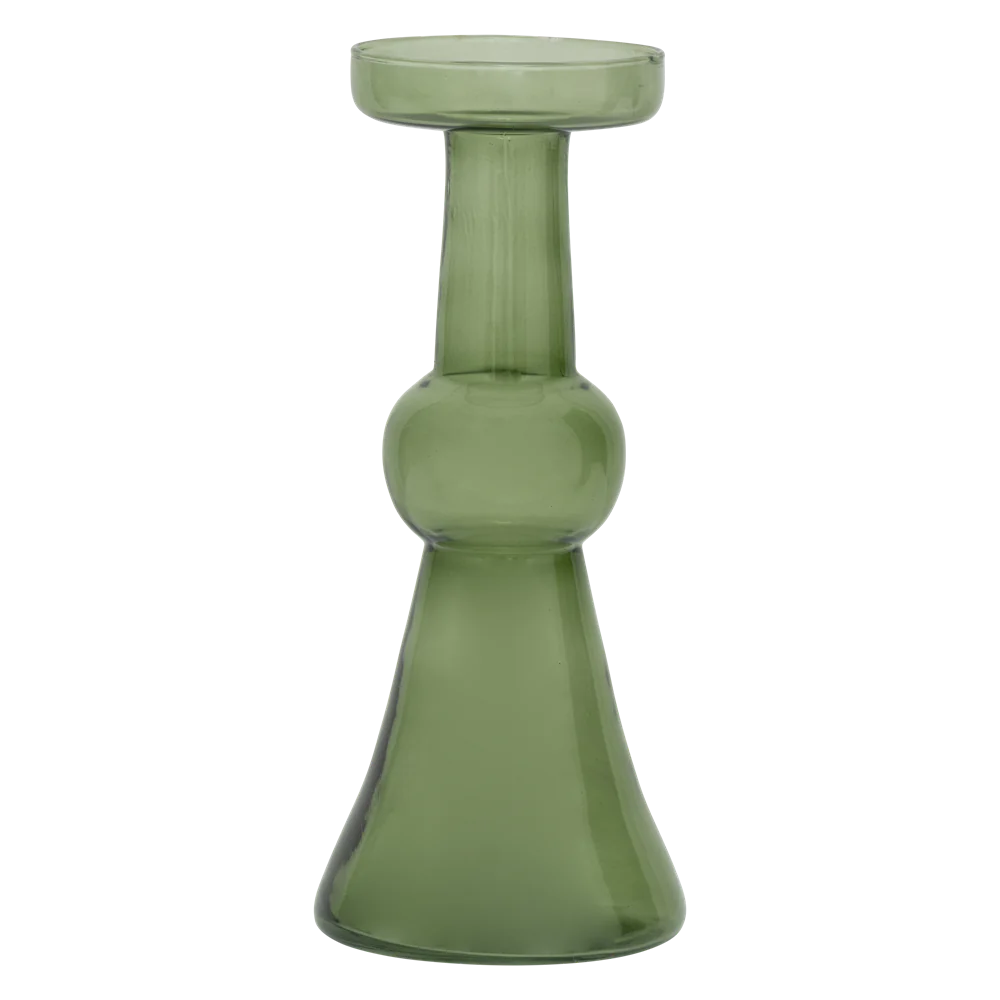 French Bazaar UNC Candle Holder Mera Hedge Green | Merchants Homewares