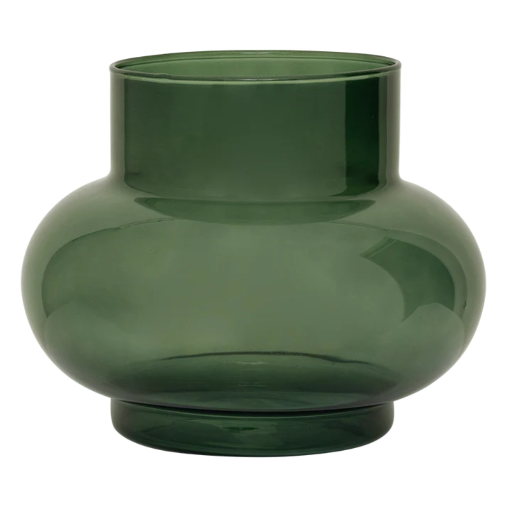 French Bazaar UNC Vase Tummy B Bottle Green | Merchants Homewares
