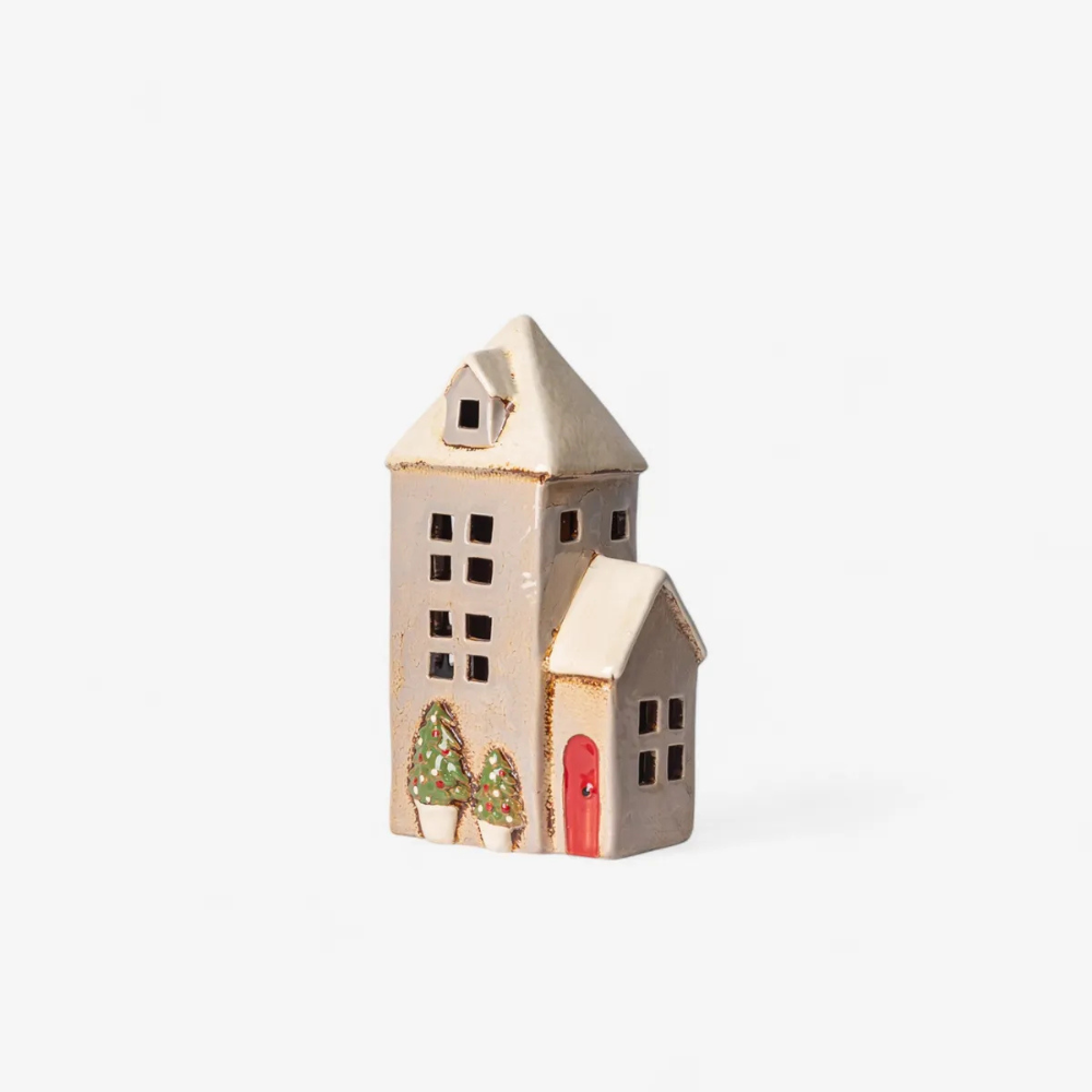 French Country Collection Alsace Tea Light Parish Christmas Stone | Merchants Homewares