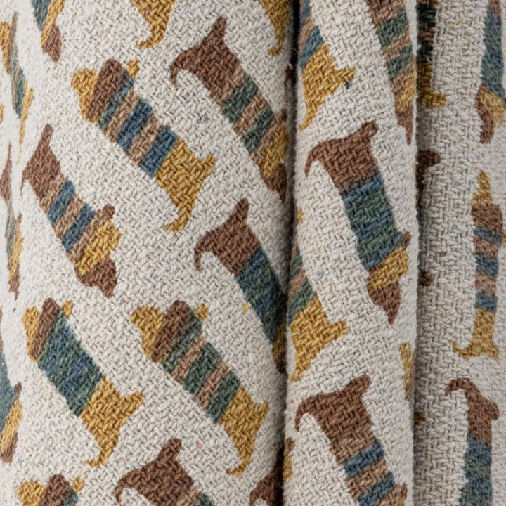 French Bazaar Bloomingville Charlie Throw Brown Recycled Cotton | Merchants Homewares
