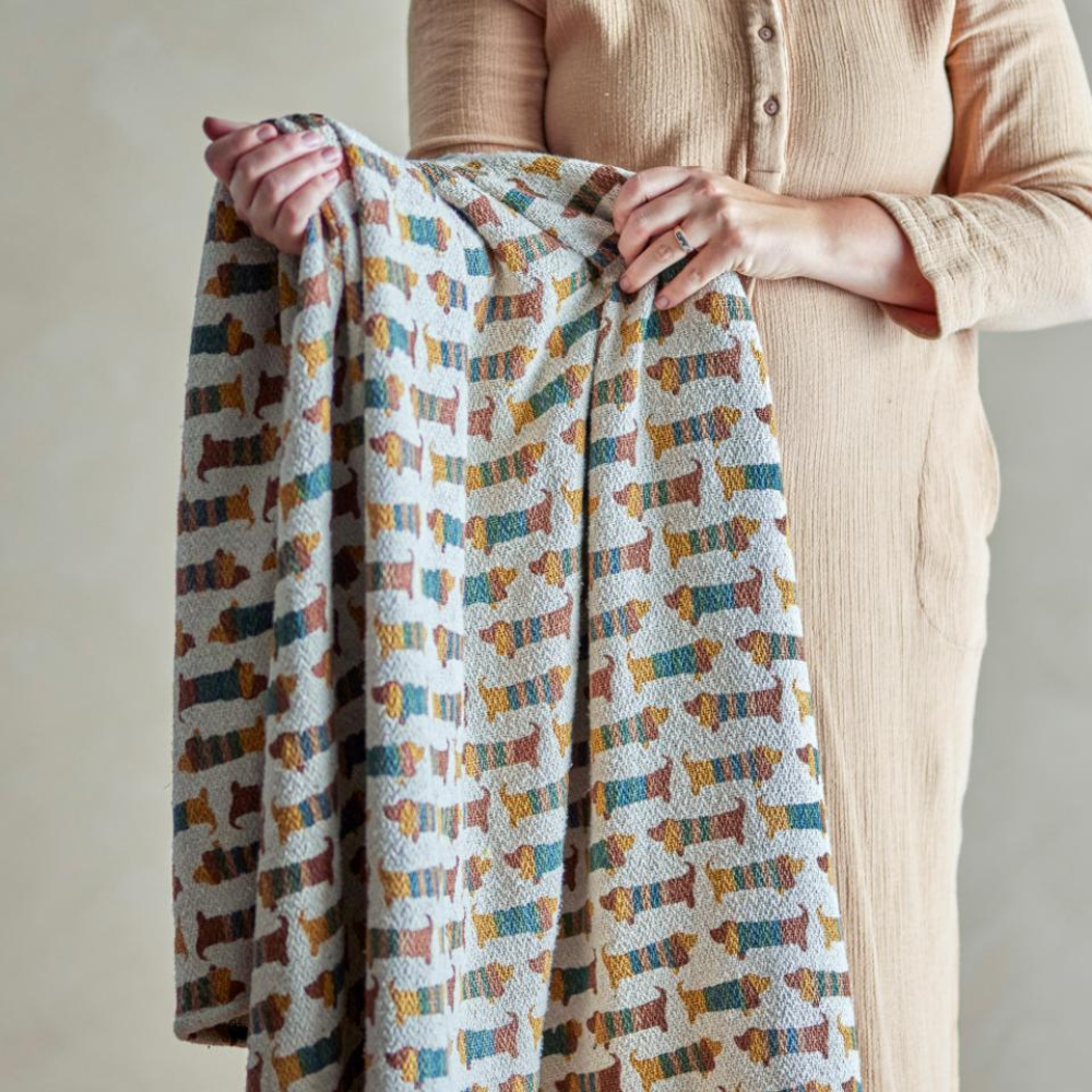 French Bazaar Bloomingville Charlie Throw Brown Recycled Cotton | Merchants Homewares