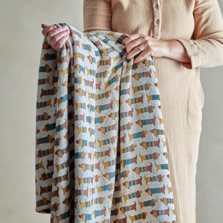 French Bazaar Bloomingville Charlie Throw Brown Recycled Cotton | Merchants Homewares