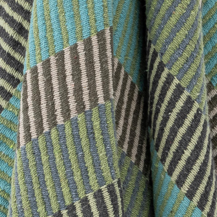 French Bazaar Bloomingville Isnel Throw Blue Recycled Cotton | Merchants Homewares