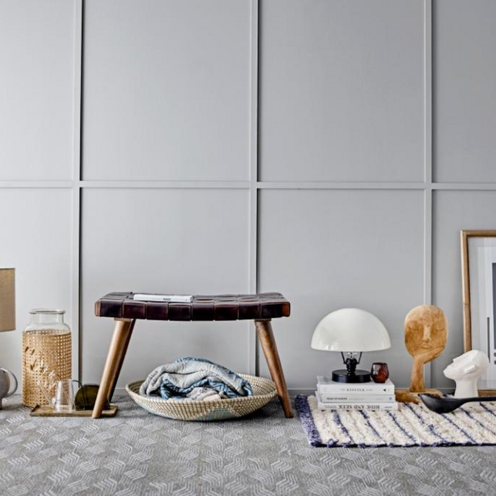 French Bazaar Bloomingville Milas Throw Blue Recycled Cotton | Merchants Homewares