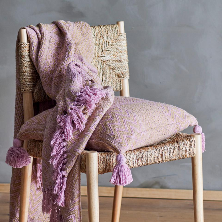 French Bazaar Bloomingville Rodion Throw Rose Recycled Cotton | Merchants Homewares