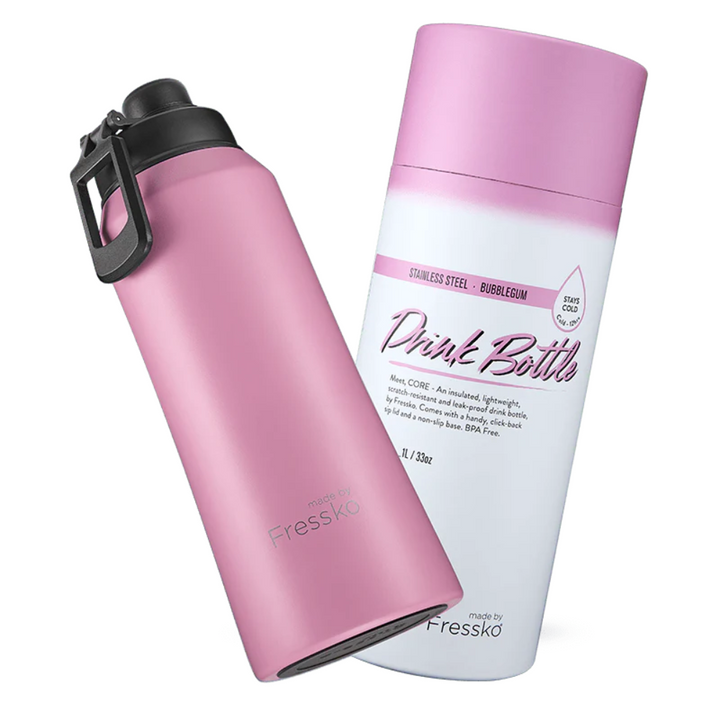 Fressko Core Drink Bottle Bubblegum With Packaging | Merchants Homewares