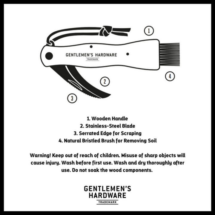 Gentlemen's Hardware Foraging Knife Diagram | Merchants Homewares