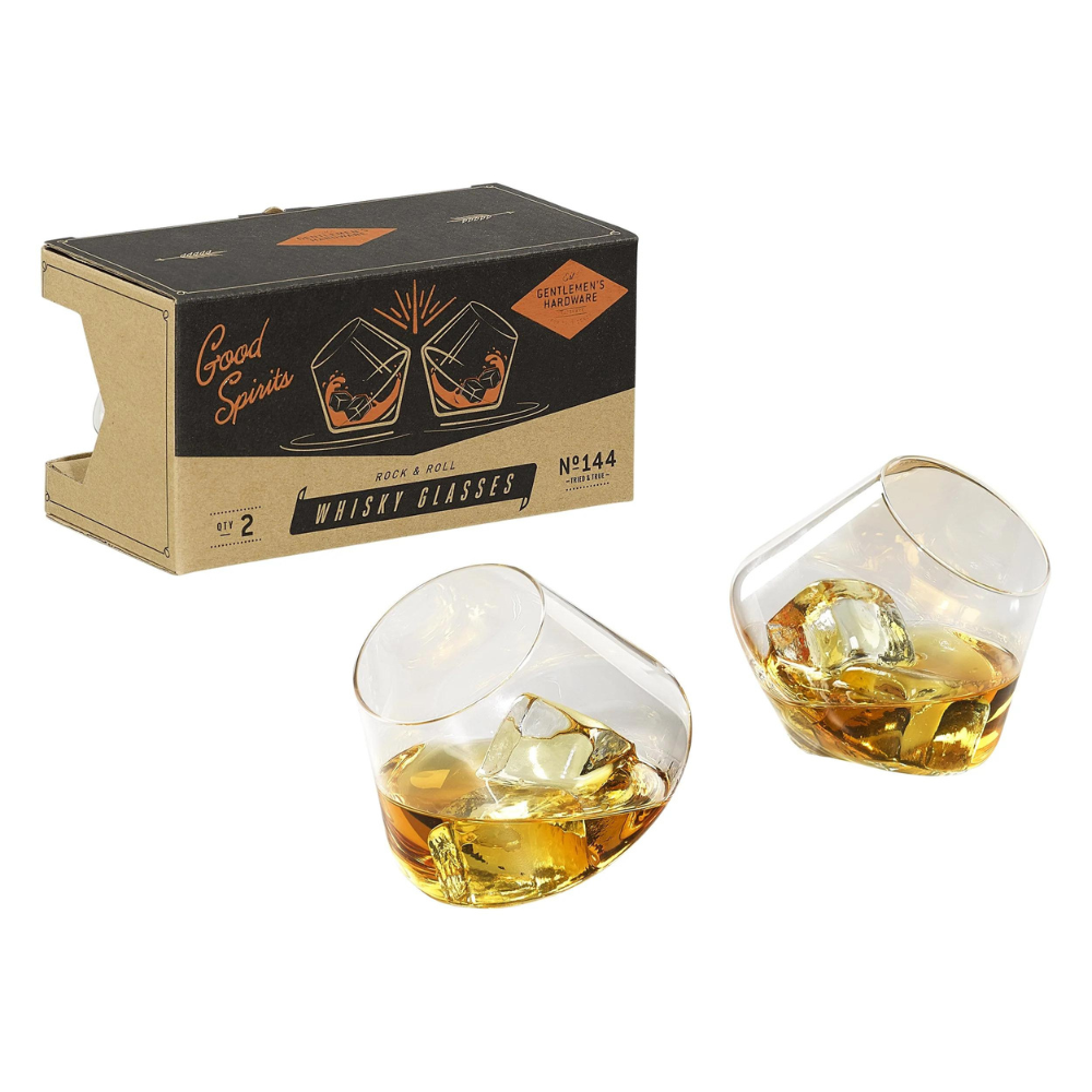 Gentlemen's Hardware Rocking Whisky Glasses Set of 2 | Merchants Homewares