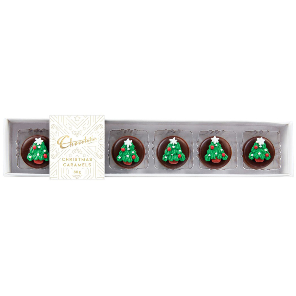 Gourmet Brands Chocolatier Christmas Chocolate Caramels 6 Pack 70g | Merchants Homewares