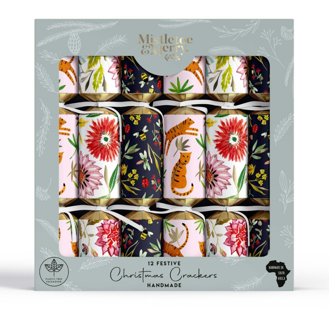 Gourmet Brands Mistletoe & Merry Festive 12s - Bloom Jungle Crackers Merchant Homewares