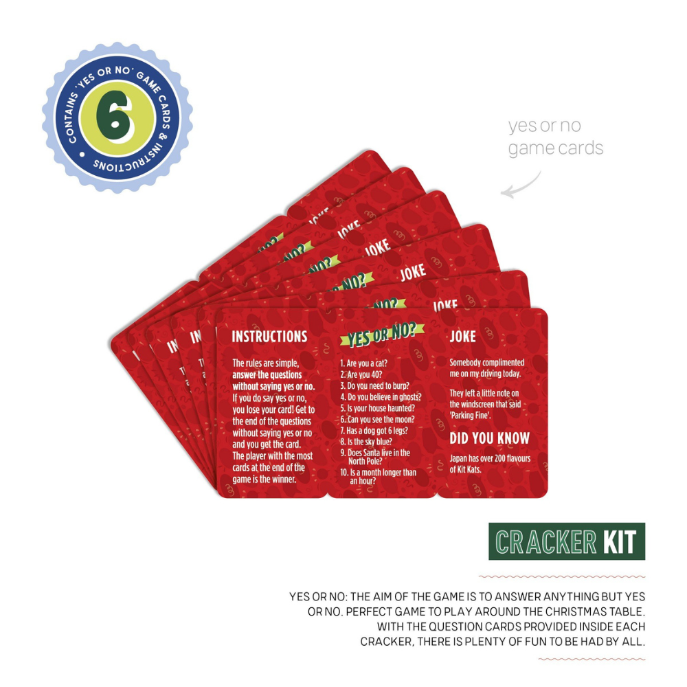 Gourmet Brands Mistletoe & Merry Games Yes Or No? (6) Contents | Merchants Homewares