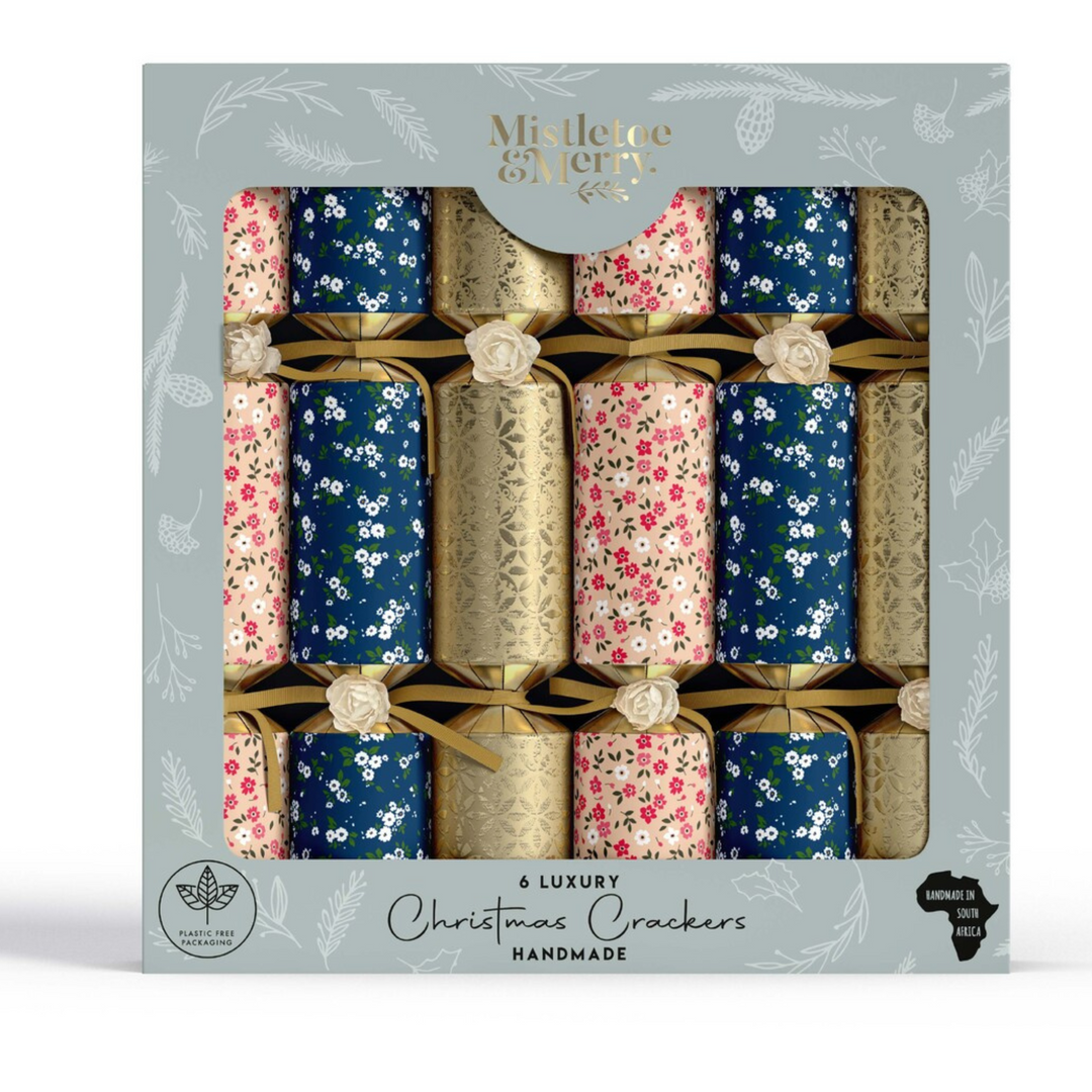 Gourmet Brands Mistletoe & Merry Luxury - Bloom Daisy Patterns Crackers (12) Merchant Homewares
