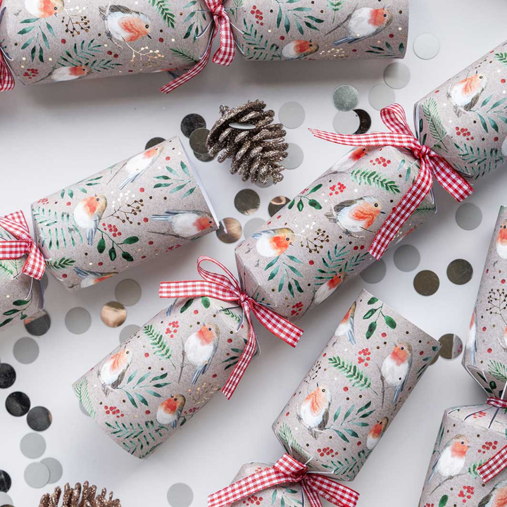 Gourmet Brands Mistletoe & Merry Luxury Kraft Robin (6) Lifestyle | Merchants Homewares