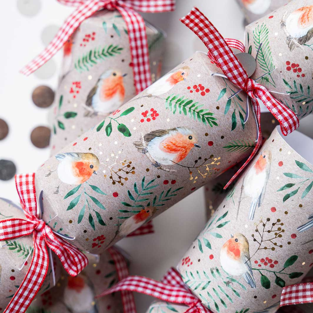 Gourmet Brands Mistletoe & Merry Luxury Kraft Robin (6) Lifestyle | Merchants Homewares