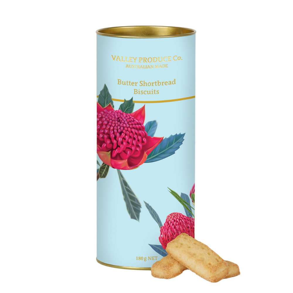 Gourmet Brands VPC Waratah Shortbread Tube 180g | Merchants Homewares