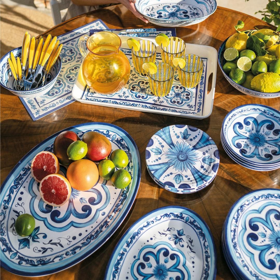 Guzzini Oval Tray Regular Blues Lifestyle | Merchants Homewares