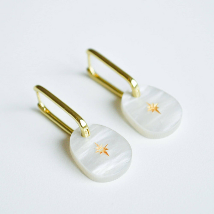 Hagen & Co Starlight Earrings Pearl | Merchants Homewares