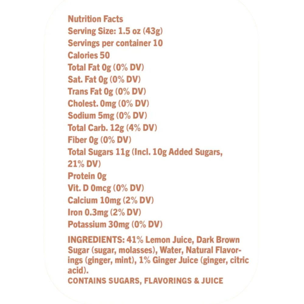 Here's How Mixer GInger Mule Nutrition Facts | Merchants Homewares