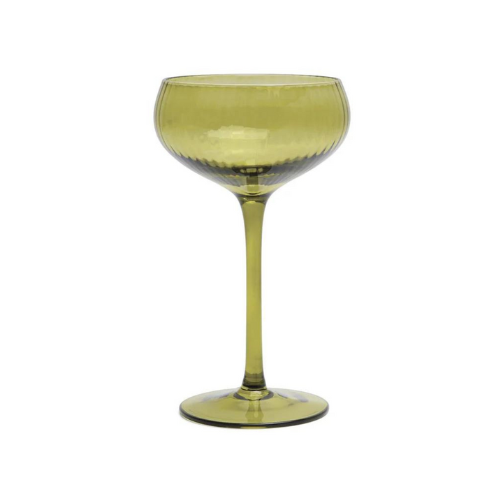 Here's How The Lou Coupe Glass Set of 2 Olive | Merchants Homewares