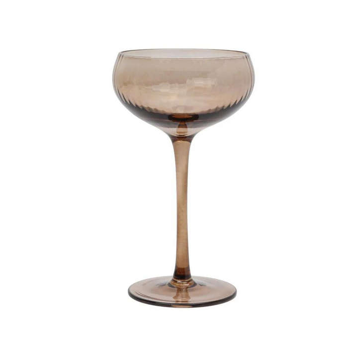 Here's How The Lou Coupe Glass Set of 2 Smoke | Merchants Homewares