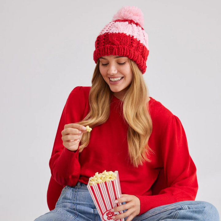 Holiday Heidi Beanie Red & Pink | Merchants Homewares