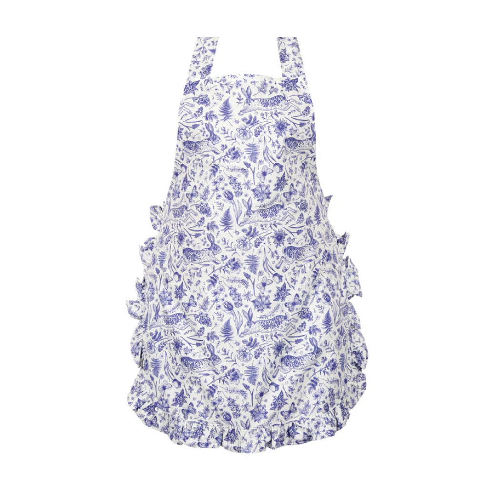 Holly & Ivy Lapin Bleu Cotton Apron | Merchants Homewares