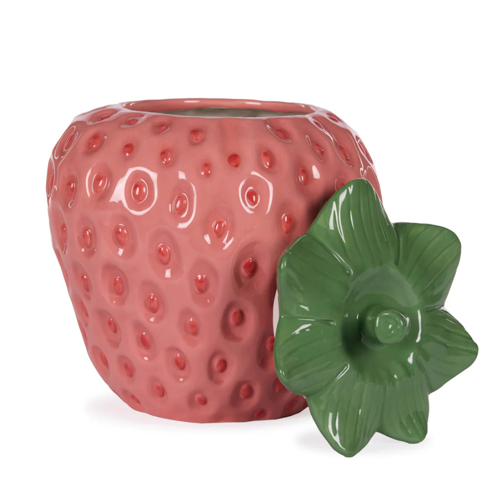 Holly & Ivy Pink Strawberry Cookie Jar | Merchants Homewares