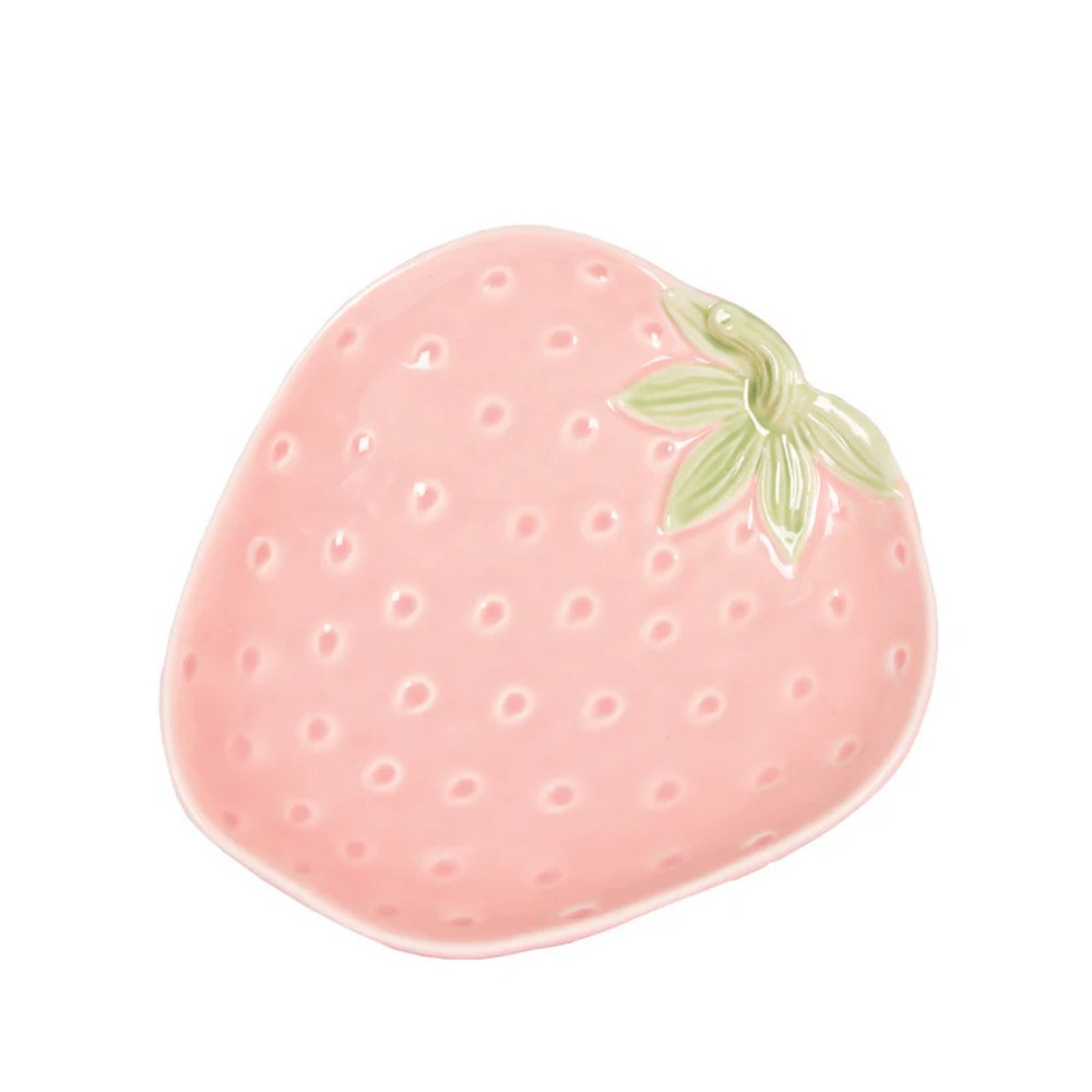 Holly & Ivy Pink Strawberry Plate Large | Merchants Homewares
