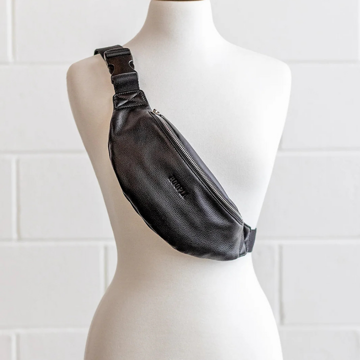 Hoopla Crossbody Bum Bag Black Lifestyle | Merchants Homewares