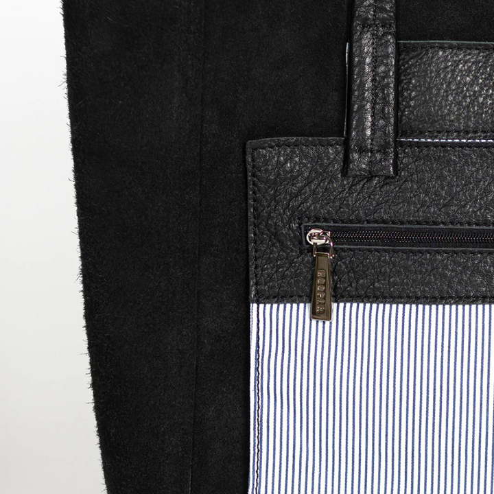 Hoopla Open Top Tote Black Interior | Merchants Homewares