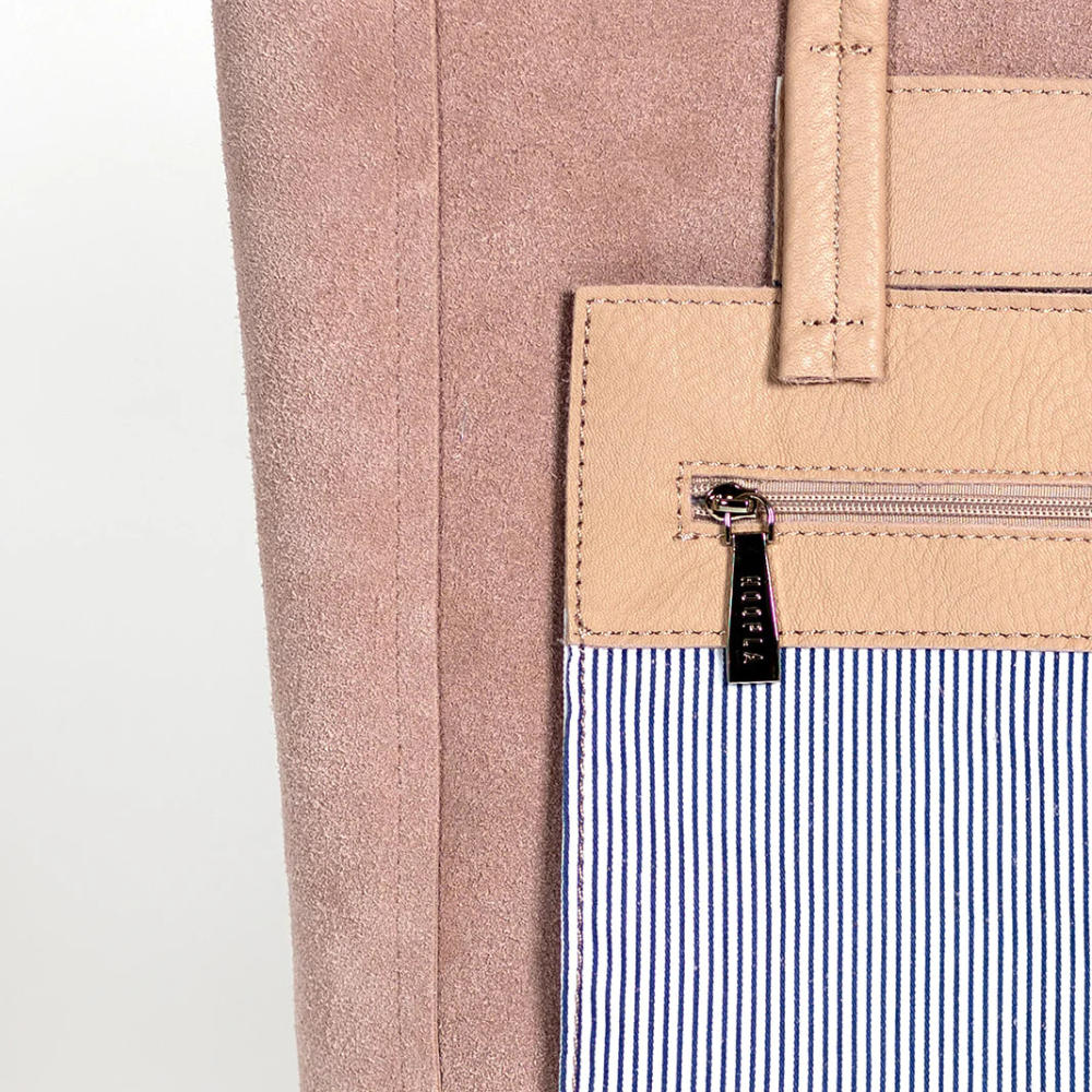 Hoopla Open Top Tote Light Pink Interior | Merchants Homewares