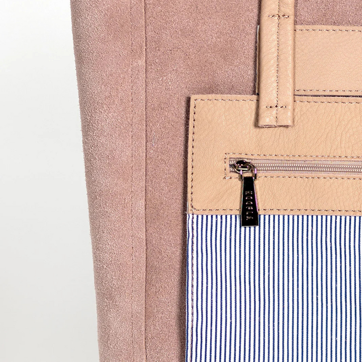 Hoopla Open Top Tote Light Pink Interior | Merchants Homewares