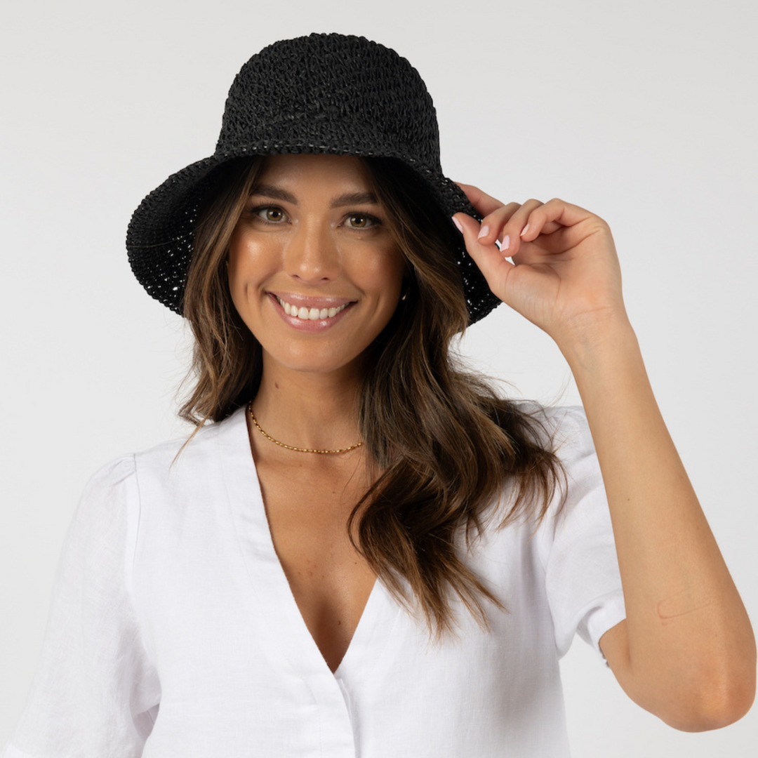 Humidity Seaside Bucket Hat Black | Merchants Homewares