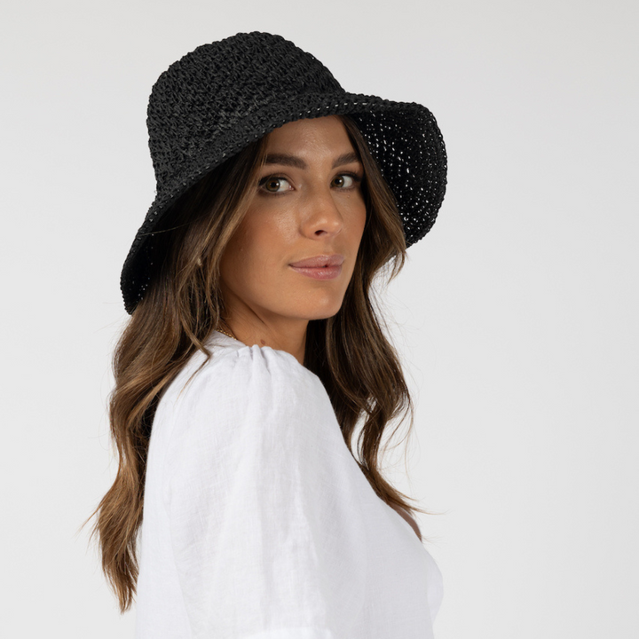 Humidity Seaside Bucket Hat Black | Merchants Homewares