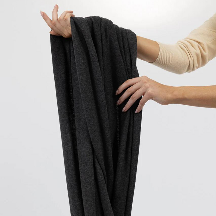 Humidity Wide Wrap Scarf Charcoal | Merchants Homewares