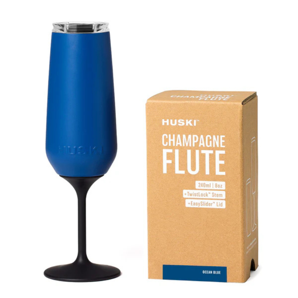 Huski Champagne Flute Ocean Blue | Merchants Homewares