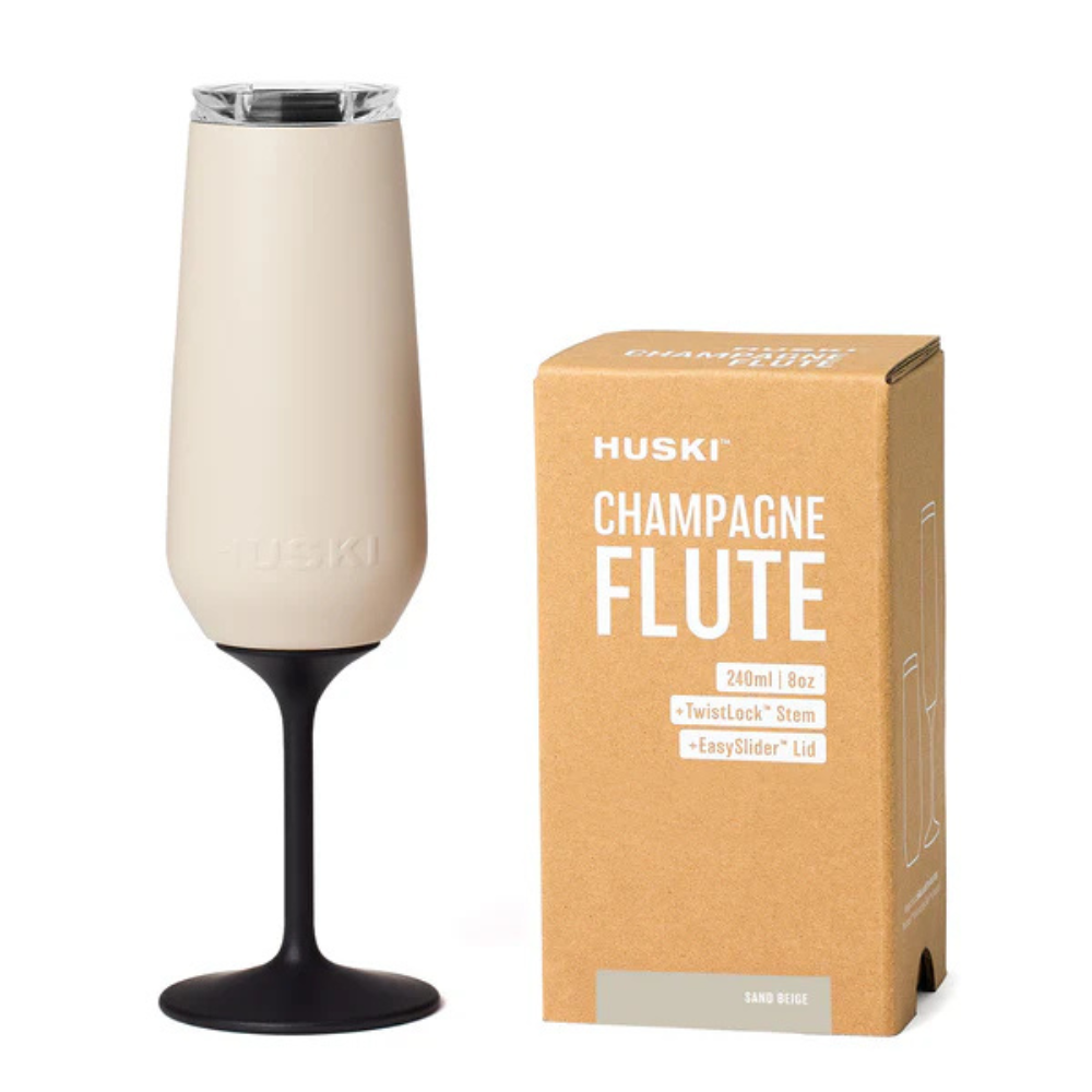 Huski Champagne Flute Sand Beige | Merchants Homewares