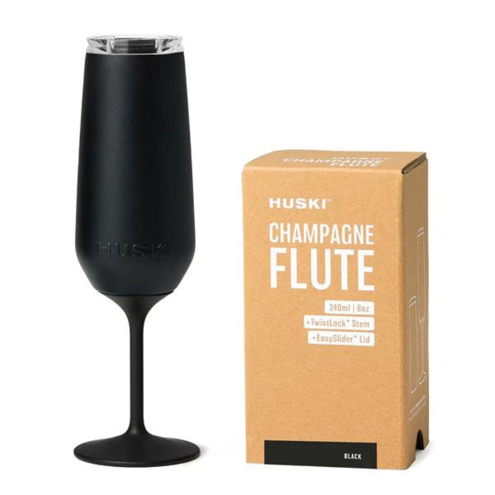 Huski Champagne Flute Black | Merchants Homewares