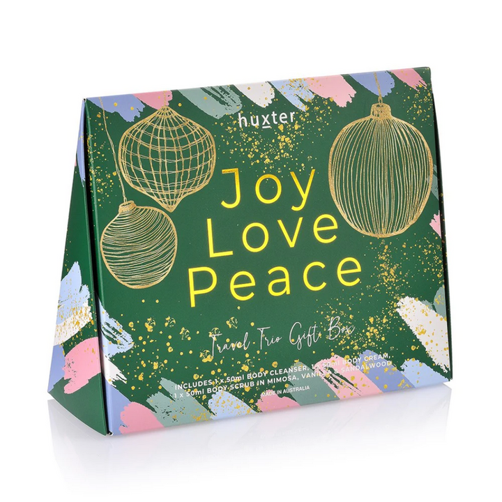 Huxter Travel Trio Joy Love Peace | Merchants Homewares