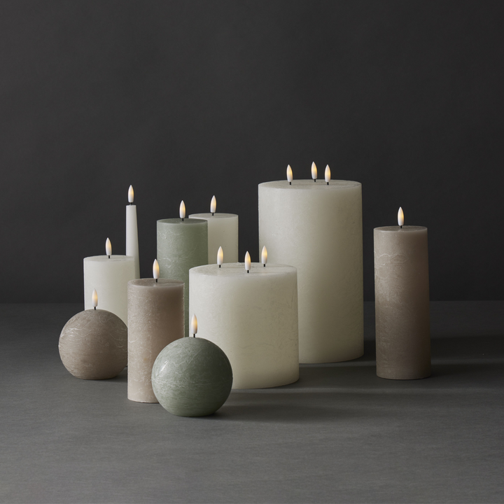 I.S Albi Amalfi Hughe LED 3 Wick Candle 15 x 25cm White Lifestyle | Merchants Homewares