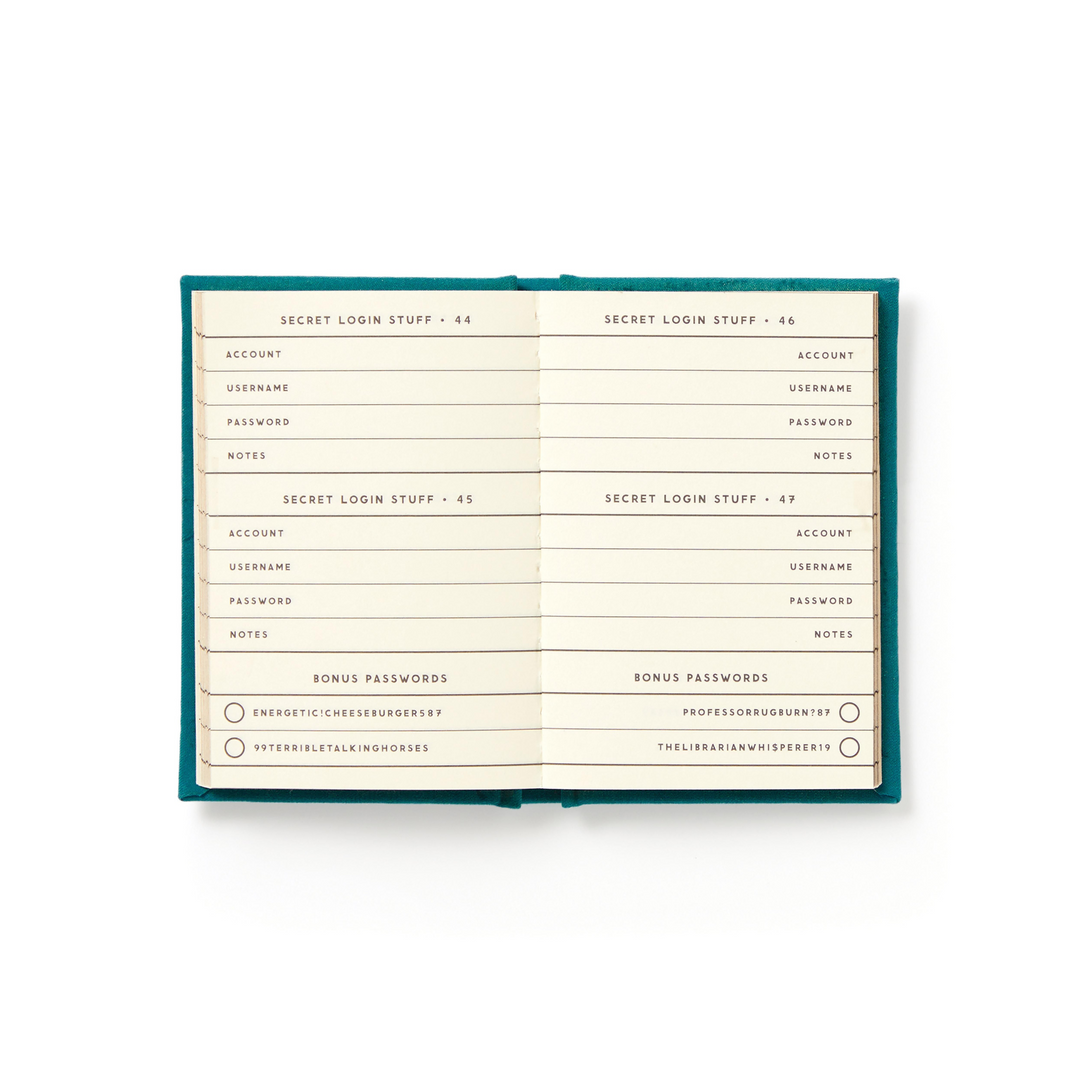 I.S Albi Brass Monkey A Tiny Password Diary Open | Merchants Homewares