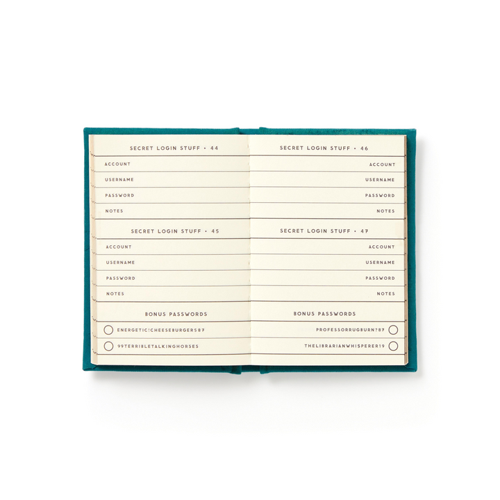 I.S Albi Brass Monkey A Tiny Password Diary Open | Merchants Homewares